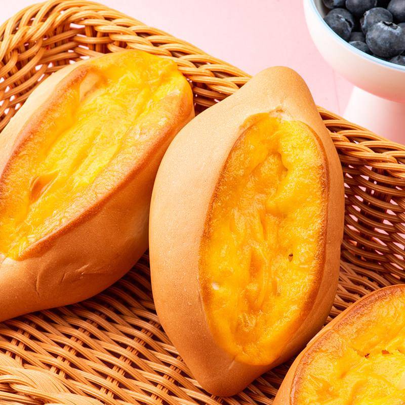 新货岩烧乳酪蛋挞面包厚乳夹心面包烘焙糕点即食营养早餐代餐学生