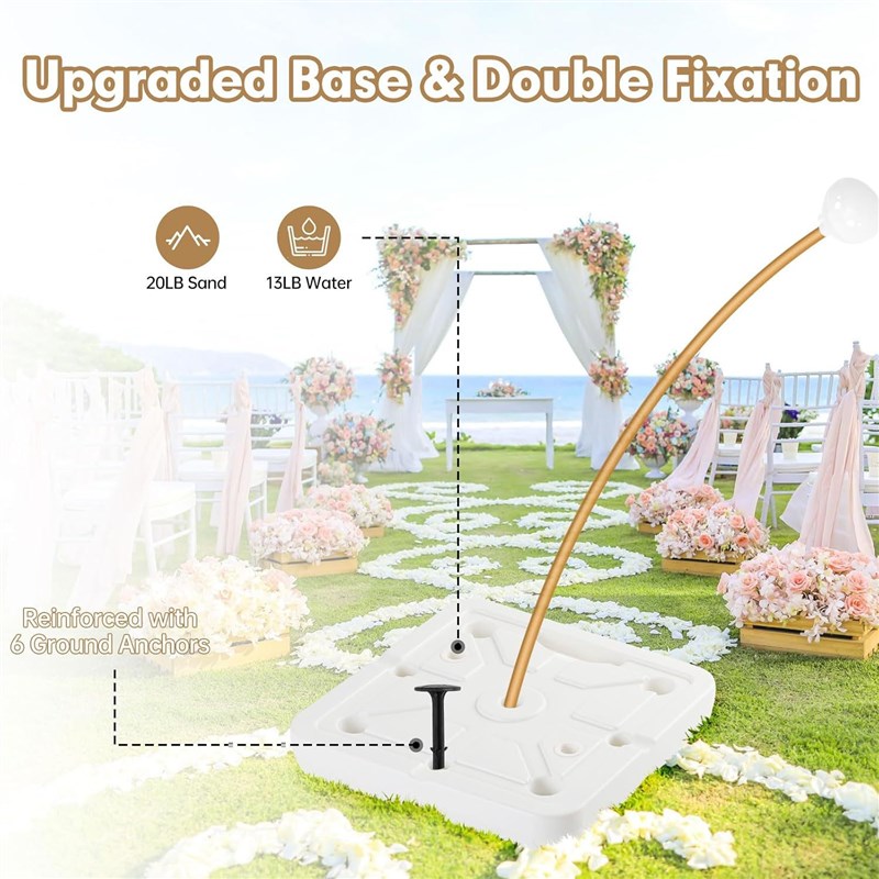 气球拱门支架套装(8.3FT和5FT)立柱支架 婚礼生日派对背景装饰