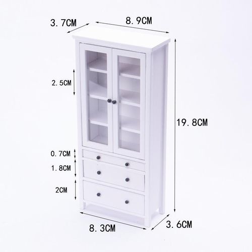 10分12分0b11娃屋配件书房客厅书柜置物架储物柜斗柜微缩模型