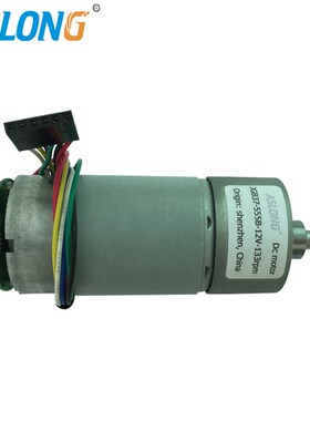 JGB37-555B霍尔编码器直流减速电机电压12V转速640rpm400rpm200