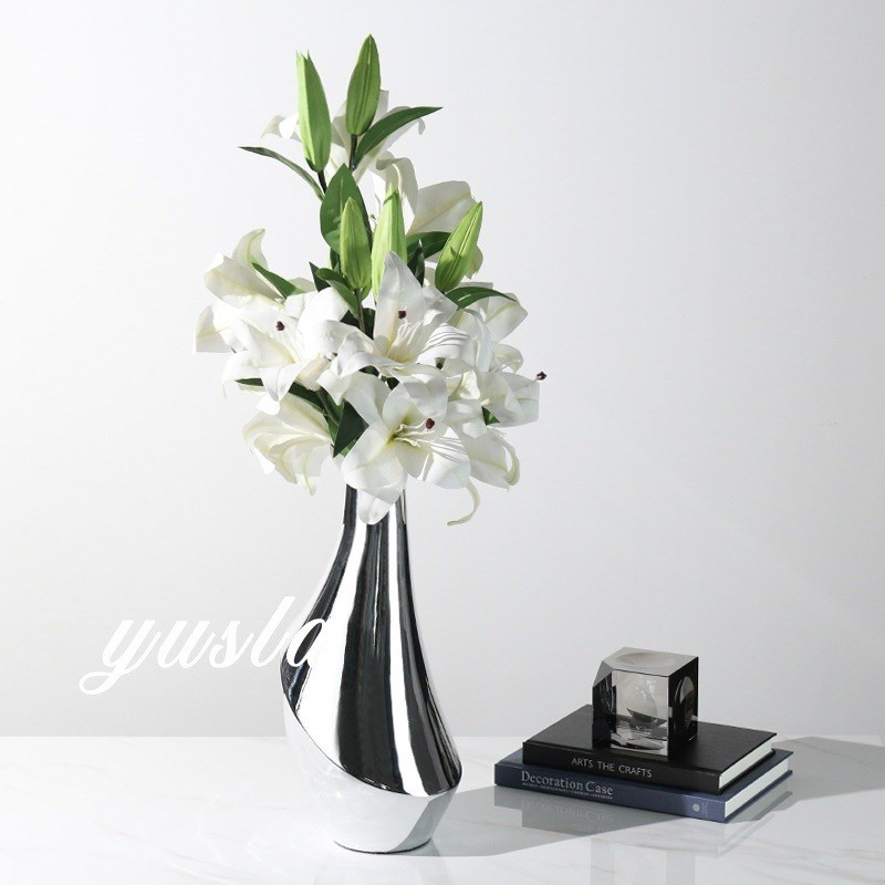 简约客厅茶几售楼处餐厅玄关柜酒店别墅插干花瓶花器软装饰品摆件