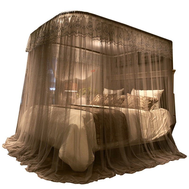 一件起批导轨蚊帐U型形轨道家用1.5米公主1.8m床2.0x2.2加密加厚