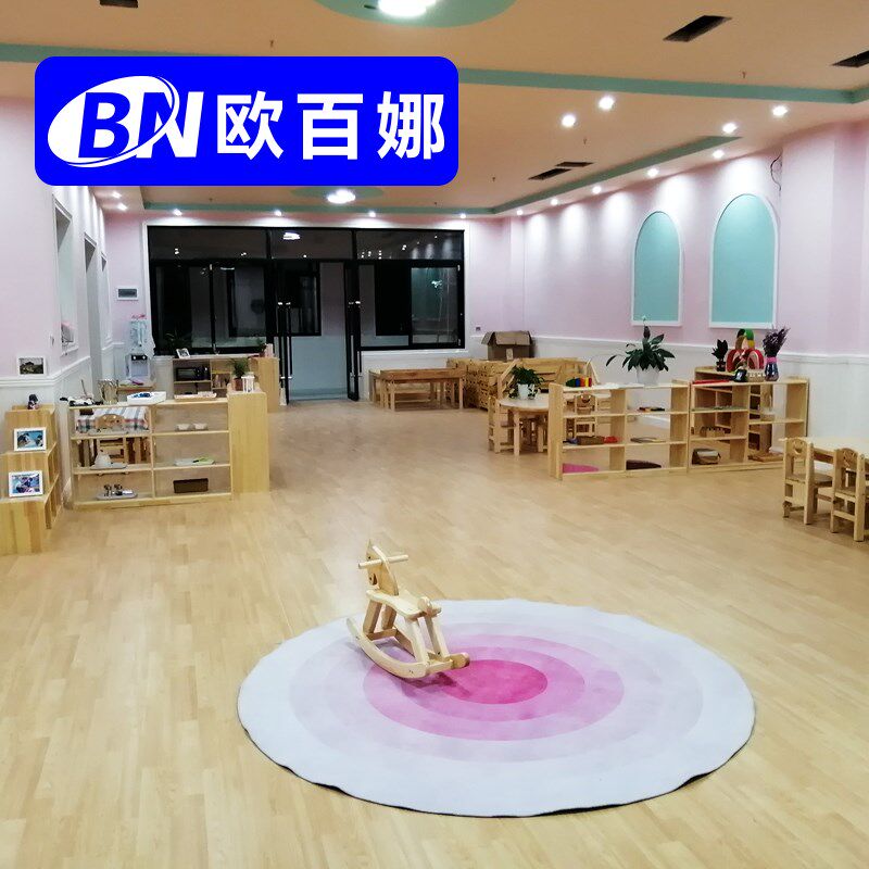 欧百娜幼儿园专用地m胶舞蹈房pvc塑胶地板室内环保地垫舞蹈室地胶