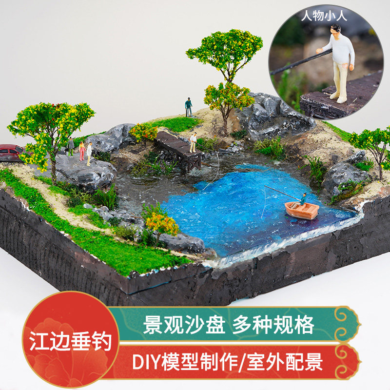 diy手工沙盘建筑模p型场景微缩套装材料包造景微景观制作地理定制