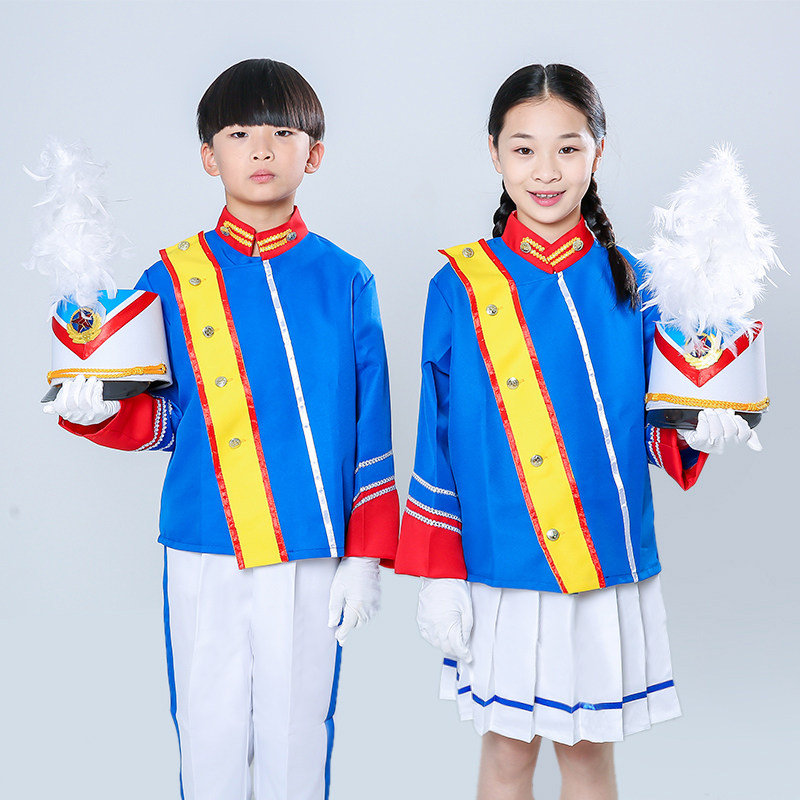 幼儿园升旗音乐服,儿童鼓服,少z先队员,中小学生线战队表演服,新