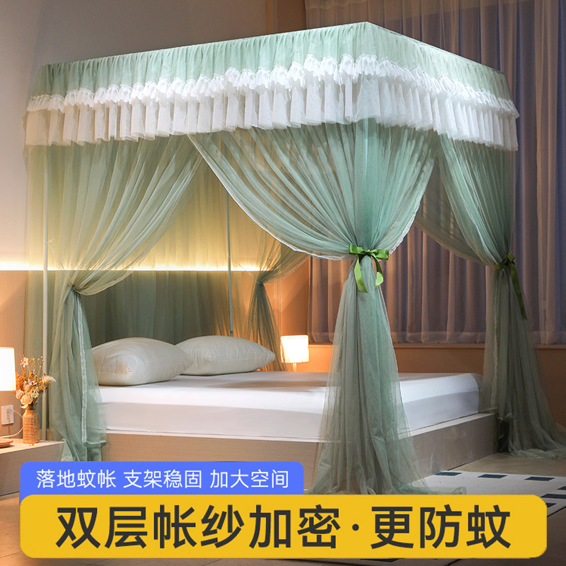 公主蚊帐家用2026新款卧室床幔高级宫廷落地O幔纱加粗支架新型纹