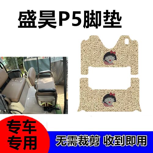 适用于盛昊P5电动三轮车脚垫防水耐磨脚踏垫N皮革踏板垫坐垫套车