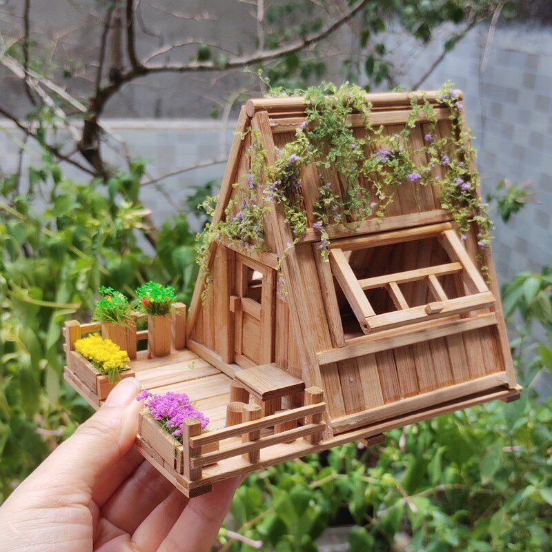 手工木屋diy材料包学校模型创意组装3d制作学生手工作业