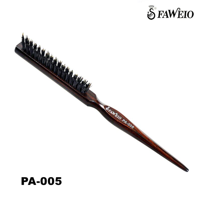 发葳鹅PA-005猪鬃毛盘发梳影楼发廊晚妆梳包头梳打毛梳蓬松尖尾梳
