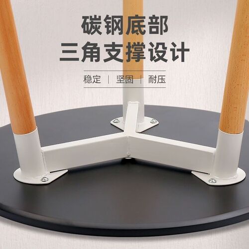 圆桌方桌加厚咖啡桌北欧餐桌吃饭学习桌展会桌简约茶几白色洽谈桌