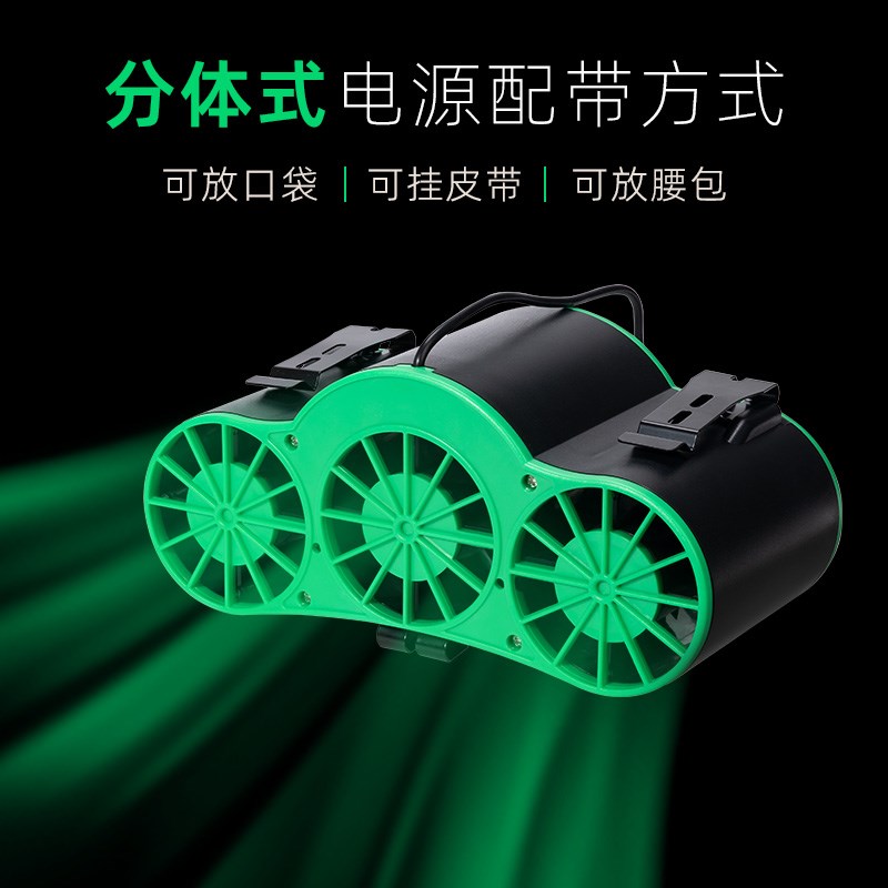 2025新款挂腰风扇工地充电大风力随身夹腰间户外高温作业露营降温