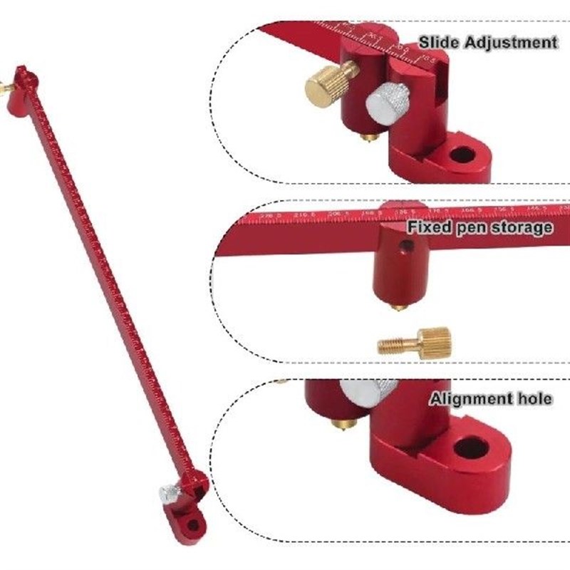 Woodworking Measure Scriber 550mm AdjusLtable Marking Ruler