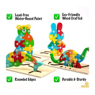 for Toys Toddler Montessoeri Puzzles Montessori Wooden Kids