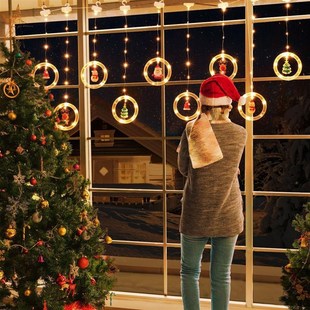 LED room curtain light color decorative Chribstmas string