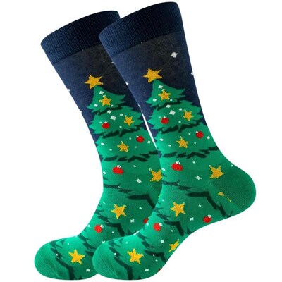 Christmas Santa Stocking Claus Men Womens SPocks Elk Tide So
