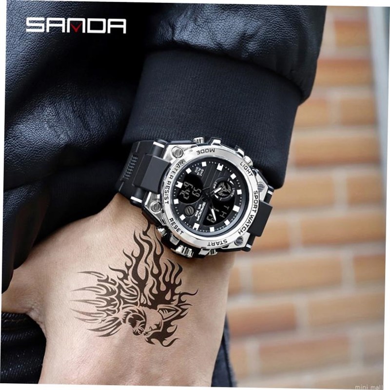 SANDA 73f9 Sports Mens Watches Top Brand Luxury Military