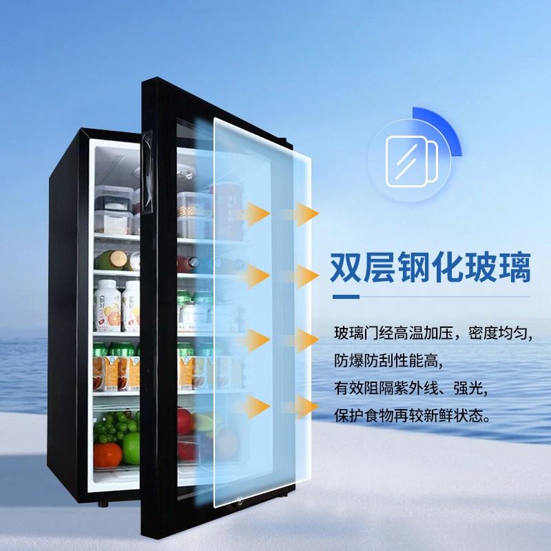 冷藏保鲜幼儿园食品留样柜带锁餐厅食堂家用小冰箱商用展示留样柜