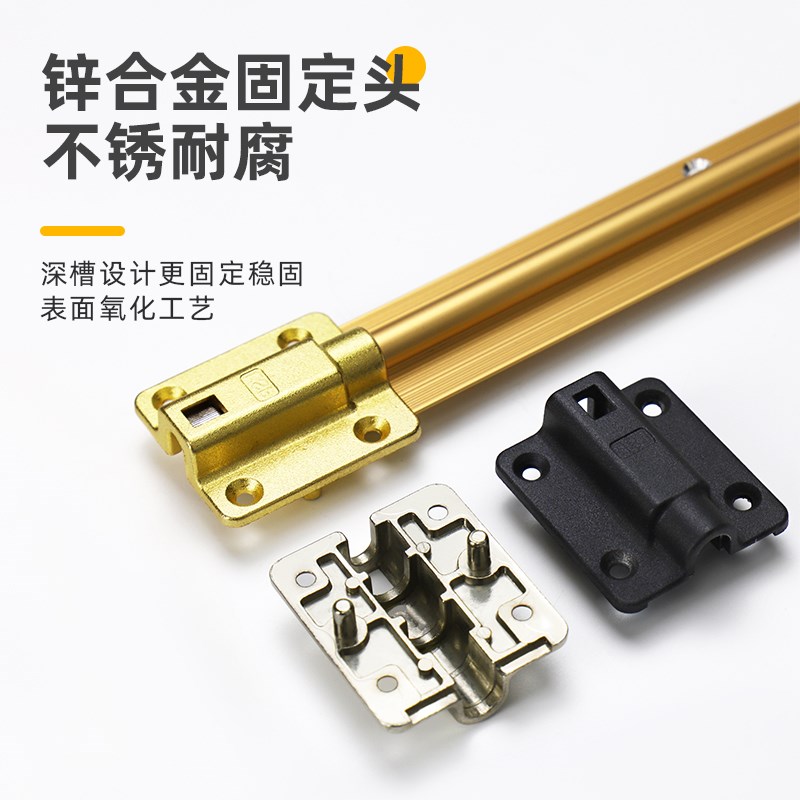 明装柜门拉直器压条铝合金衣柜门板矫正器木制门免开槽柜门调直器