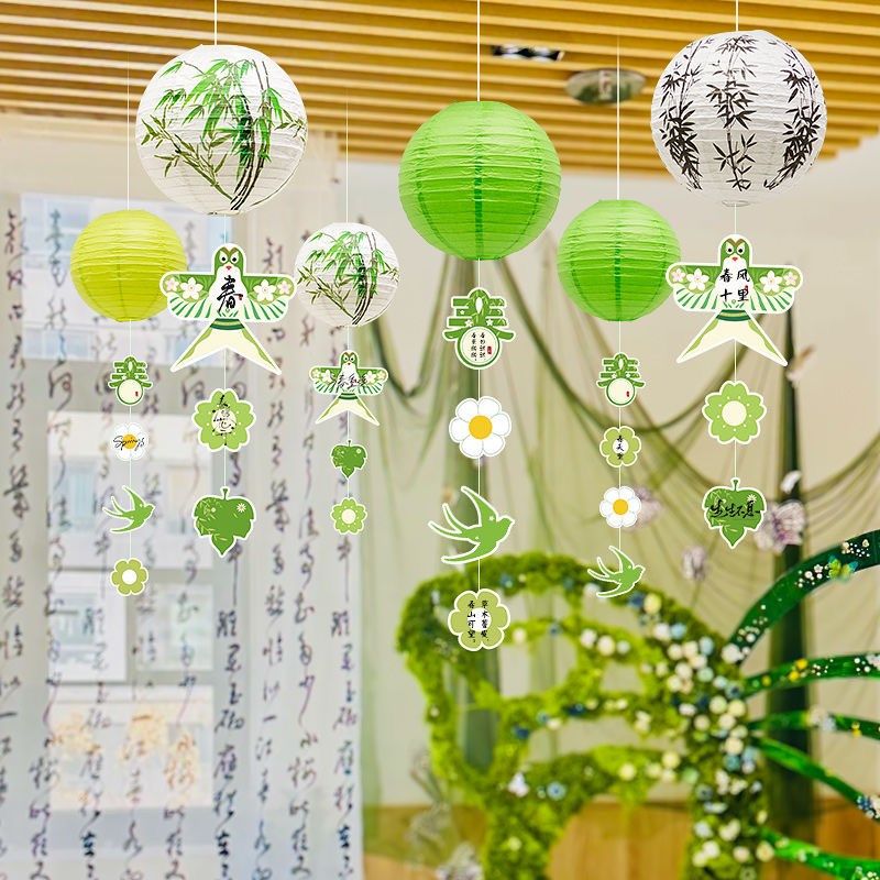 端午节挂件装饰商场店铺挂饰国风纸鸢灯笼书法氛围场景布置装扮