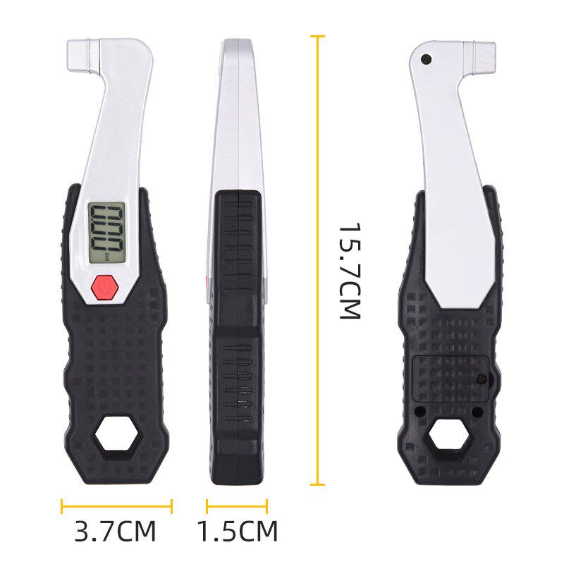 定制高精密测汽车摩托车轮胎胎压表 LCD液晶显示电子数显胎压计