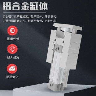 TSAIL32 100X200X250X300X500S 带导向支架气缸TSAIM