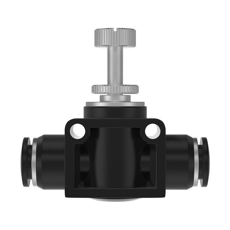 TPM朝日气动黑色L型节流阀SL12/14气管调速快插01/02/03-50只装