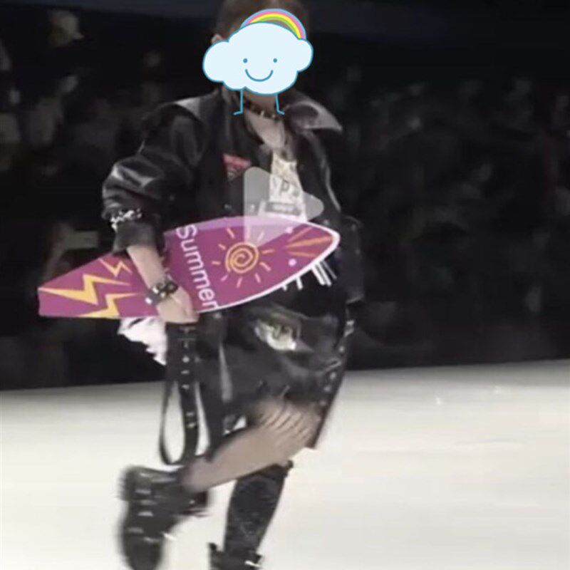 冲浪板kt板拍照道具p成人摆拍摄影背景房间摆件装饰品儿童走秀道