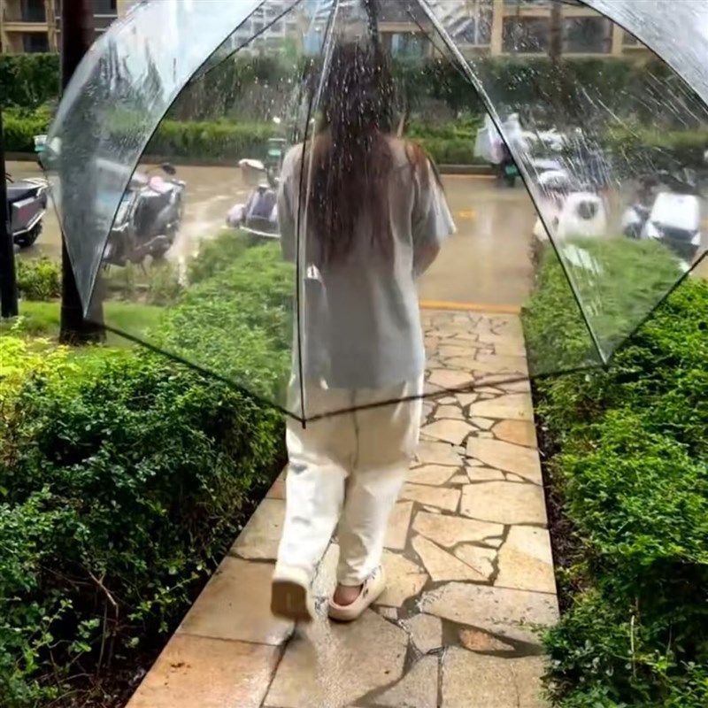 透明雨伞超大号加大加厚加固双A人儿童学生上学专用长柄防风自动图片