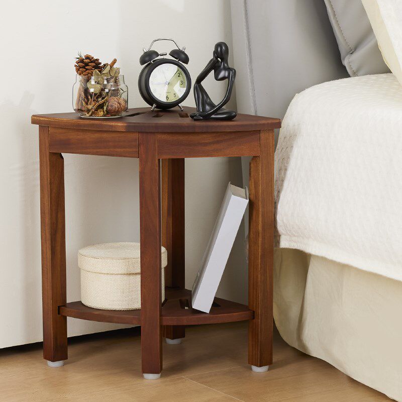 浴室凳实木凳子老人小孩u三角凳防水防滑洗浴用品转角置物角柜