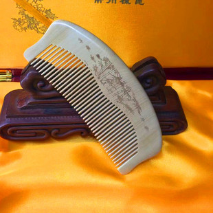 常州梳篦厂天然小叶黄杨梳子礼盒梳按摩梳防脱发定制刻字送男女礼