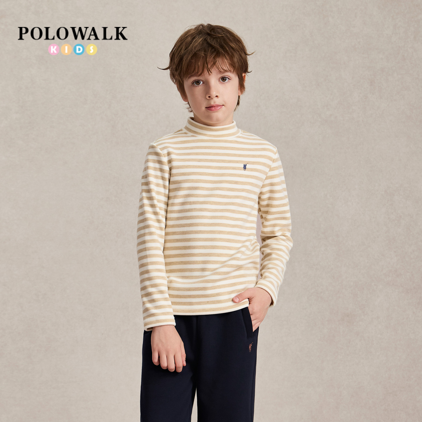 POLOWALK冬季新品儿童长袖T恤