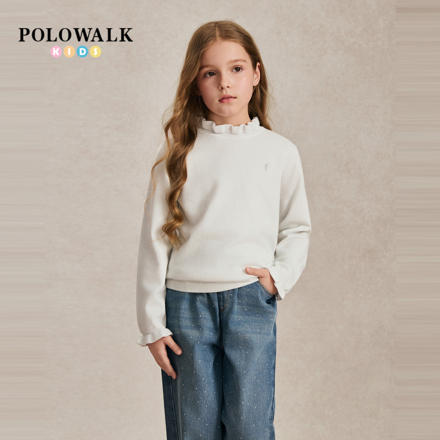 POLOWALK女童秋季新品针织衫