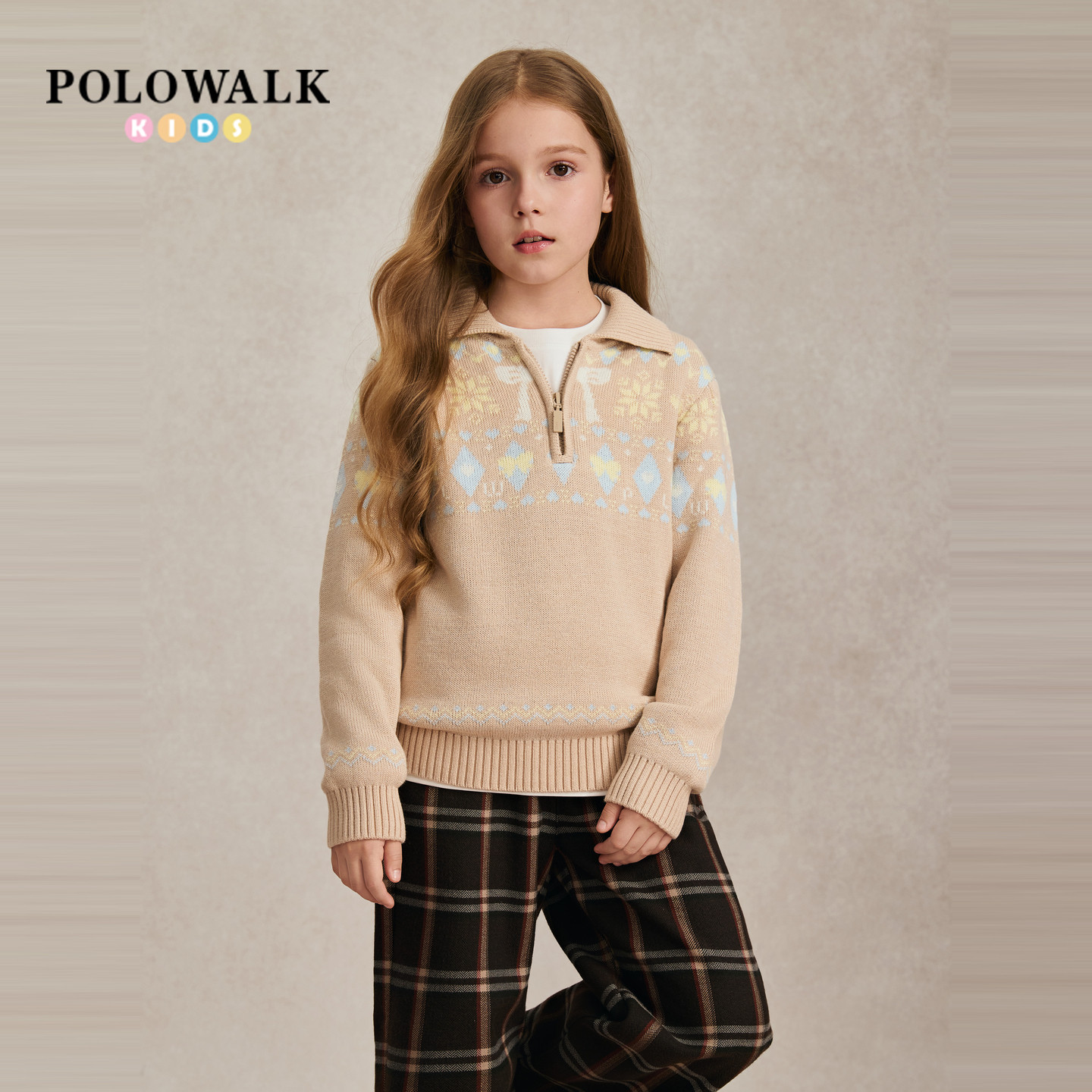 POLOWALK女童秋季新品针织衫