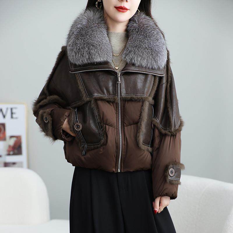 极速高端白鹅绒羽绒服女短