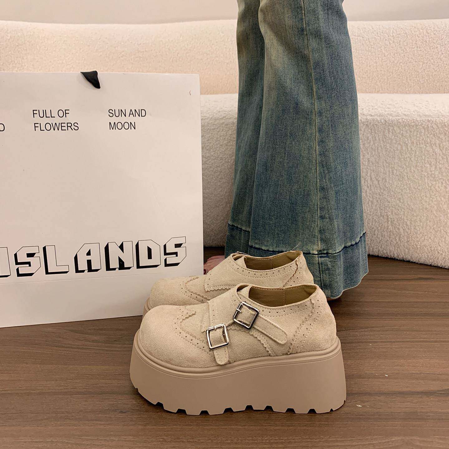 新品厚底增高勃肯鞋女2026新款春夏季鞋子复古爆款单鞋休闲百搭乐