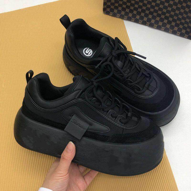 新品工作鞋女黑色软底舒适上班久站不累厨房防滑纯黑新款运动小黑