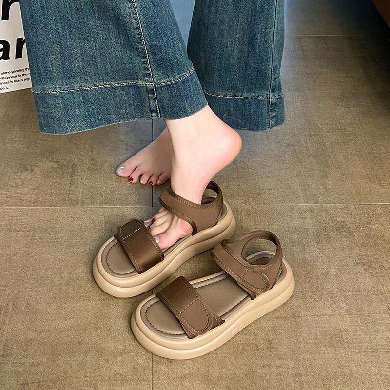 新品厚底罗马凉鞋女款2026新款夏季运动软底上班百搭不累脚防滑沙