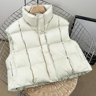 新品短款羽绒马甲女外穿2025秋冬季新款高级感时髦洋气小个子马夹
