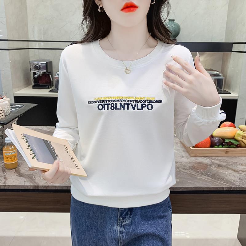 新品洋气减龄白色卫衣女士春秋薄款2026新款秋衣女外穿休闲长袖上