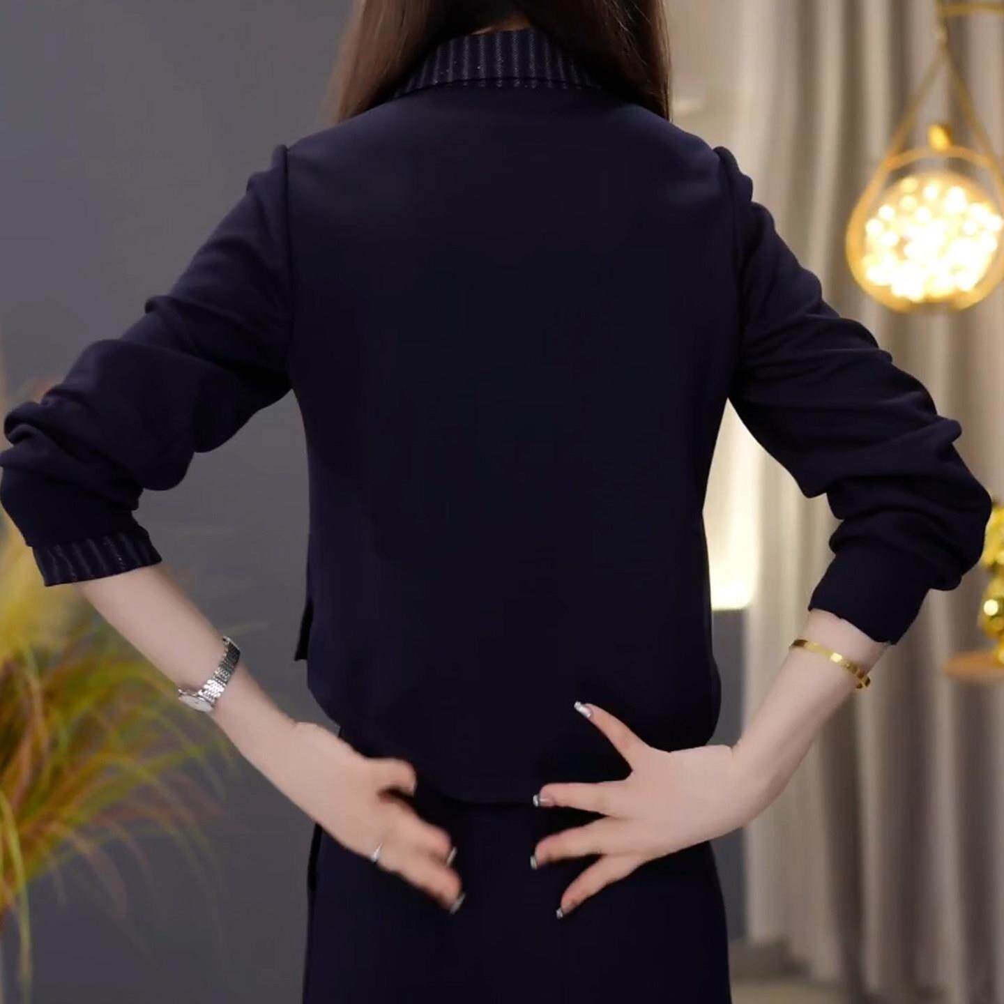新品气质拼接套装女2026秋季新款中年妈妈装时尚洋气减龄半身裙两