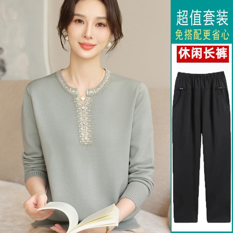 新品时尚洋气妈妈秋装打底