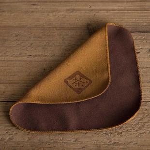 茶布双层吸水棉麻茶巾小方巾功夫茶具玻璃茶壶垫布抹布