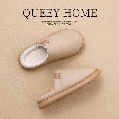 意大利2025新款pu皮棉拖鞋