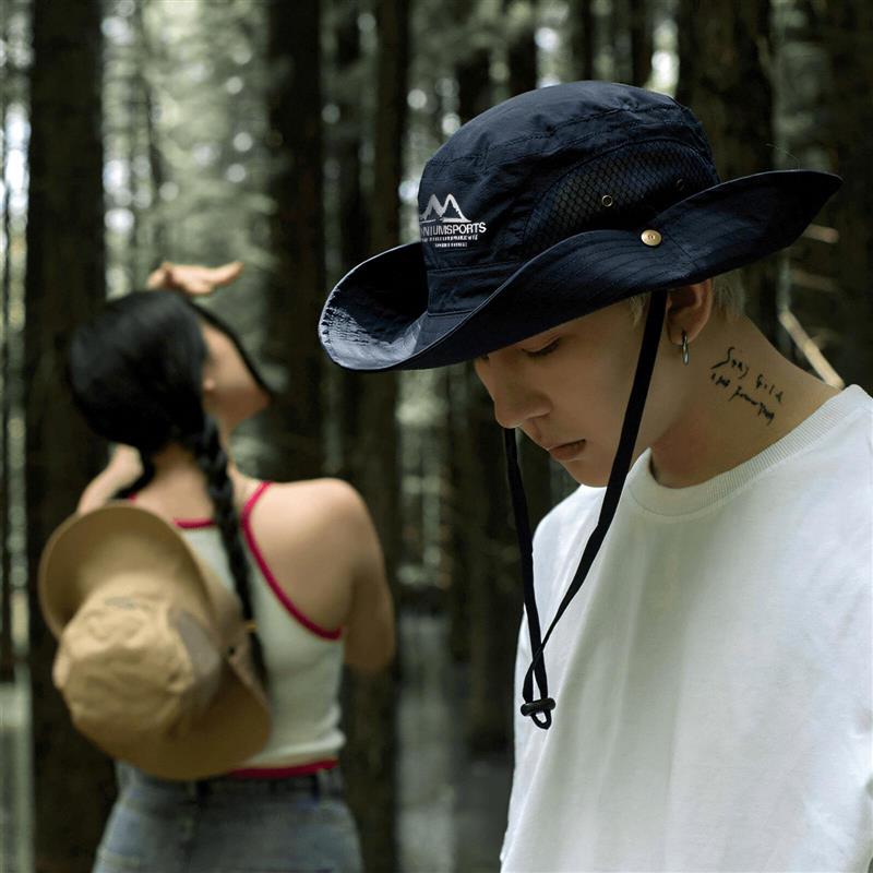 户外登山帽子男士防紫外线