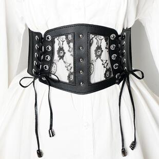 新品蕾丝绑带宽腰封女配裙子时尚百搭装饰连衣裙束腰松紧弹力腰带