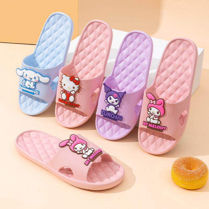 新品新品凯蒂猫浴室洗澡拖鞋女夏季家居家用防水防滑可爱卫生间凉