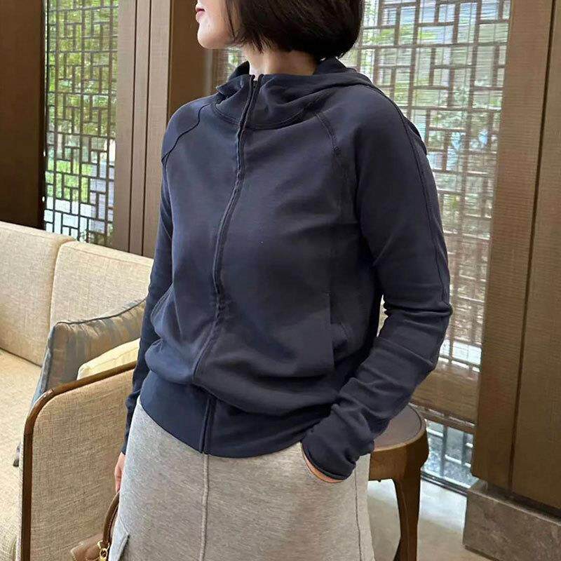 新品连帽卫衣女春秋薄款2025年新款休闲运动开衫韩版时尚长袖上衣