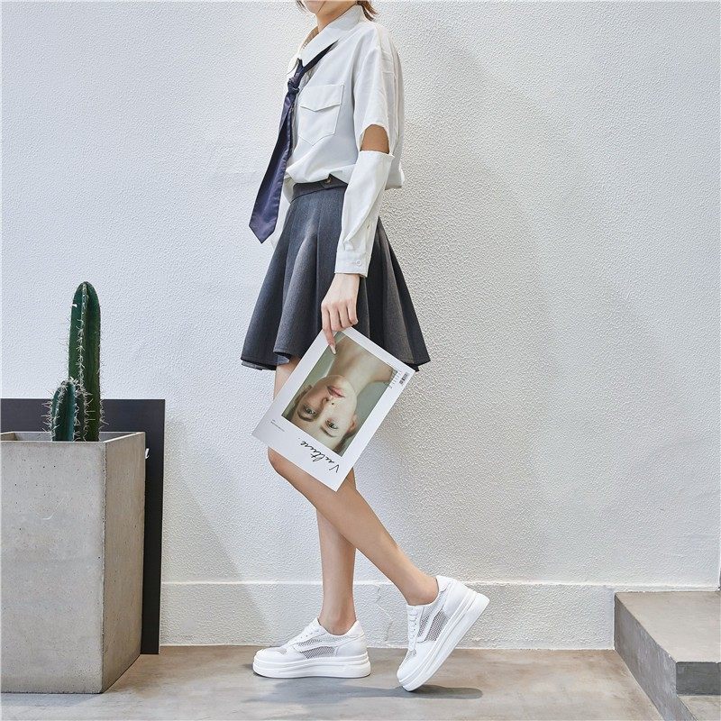 小码网鞋女32 33 34夏季小个子D内增高小白鞋厚底镂空网面鞋子薄,女鞋,时尚休闲鞋,淘宝优惠券,粉丝福利购,淘宝优惠卷