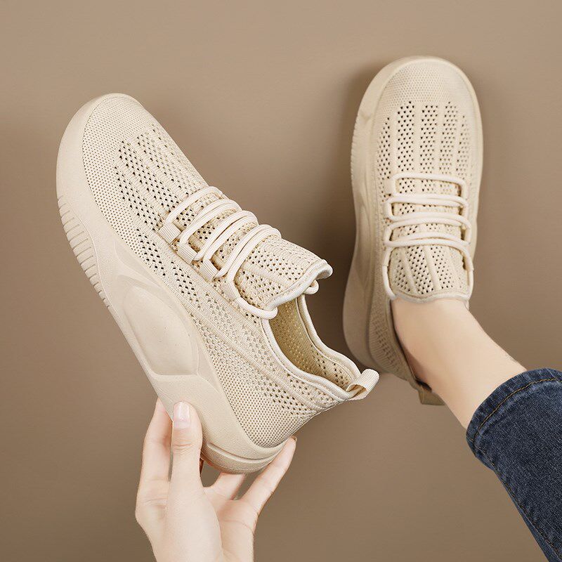 网鞋女2024新款透气网面镂空软底跑步减震轻便小码U34夏季运动鞋