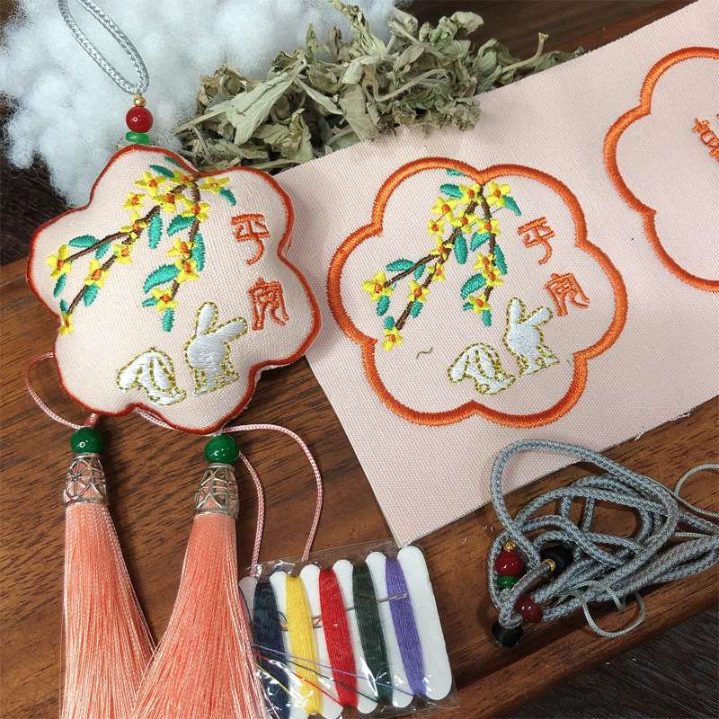 梵椿香包春节团建沙龙桂花兔子禁步腰佩香囊手工香包diy材料包